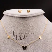 Женский ювелирный комплект с бабочками красивые