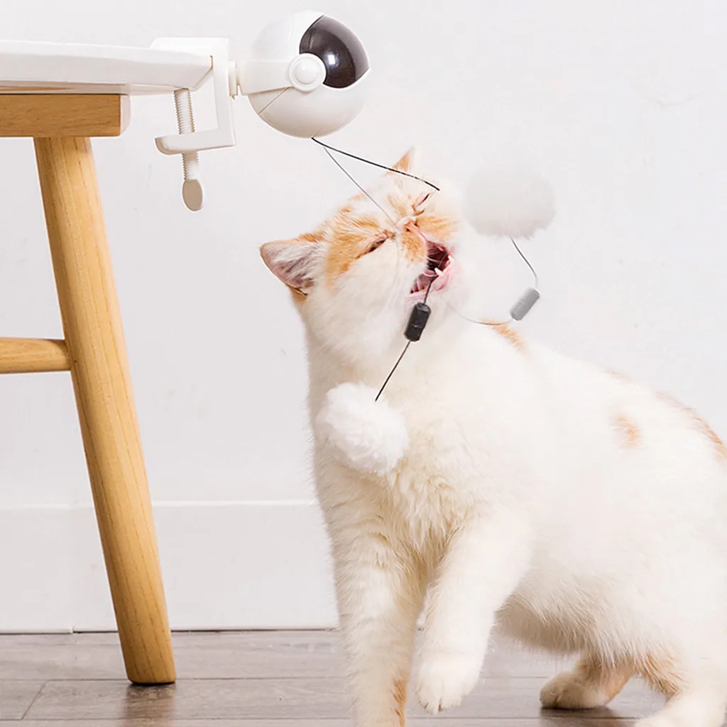 Электронная игрушка для кошек, игрушка-тизер для кошек, йо-йо, подъемный шар, Электрический флаттер, вращающаяся Интерактивная головоломка, Умная игрушка для кошек