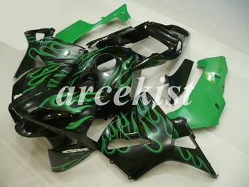 

4 Gifts New ABS Injection Mold Motorcycle Full Fairings Kit Fit For Honda CBR600RR F5 03 04 2003 2004 bodywork set Flame green