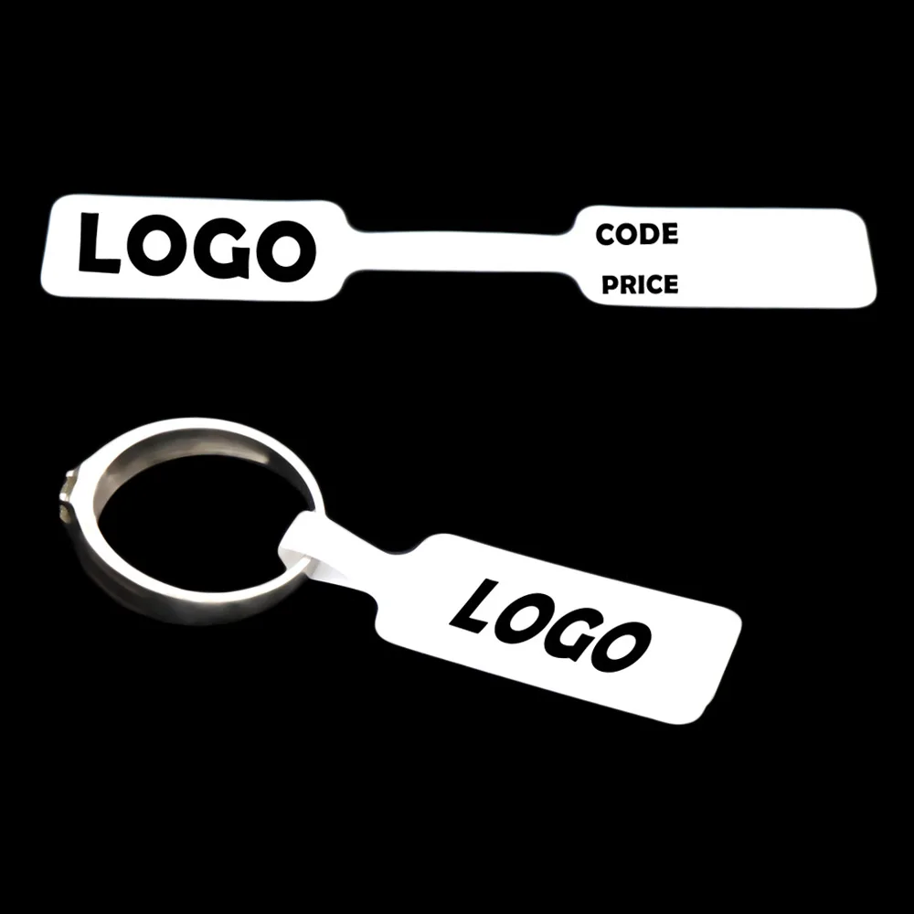 100 stücke Quadratischen Kopf Halskette Ring Individuelles Logo Verpackung Label Preis Tag Für Schmuck Display Herstellung Zubehör Finden Großhandel – Detail 1