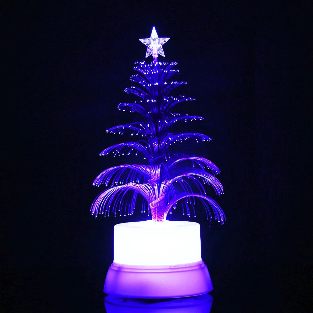 Merry Christmas LED Color Changing Mini Xmas Tree Home Table Party Decor Charm Flash christmas tree #3b05 (4)