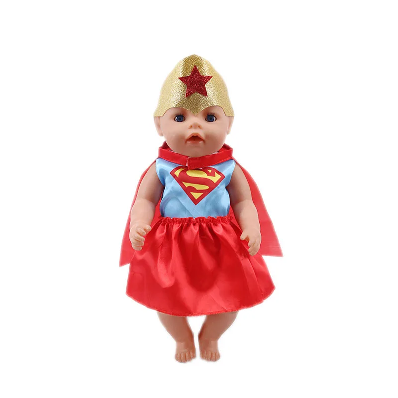 Косплей/12 видов стилей, пижамы из серии «мстители»/«Супергерои», подходит для 18 дюймов, американский стиль и 43 см, одежда для новорожденных девочек, наше поколение - Цвет: N374