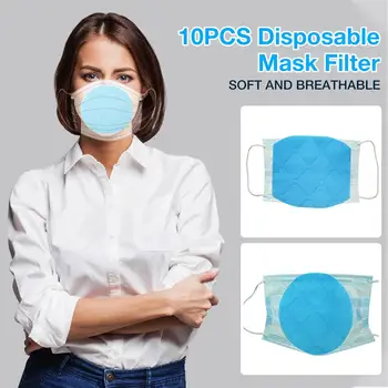 

2020 New 10PCS/Set High Quality Disposable Mask Filter 3-layers Activated Carbon Replacebale Filter For Mask