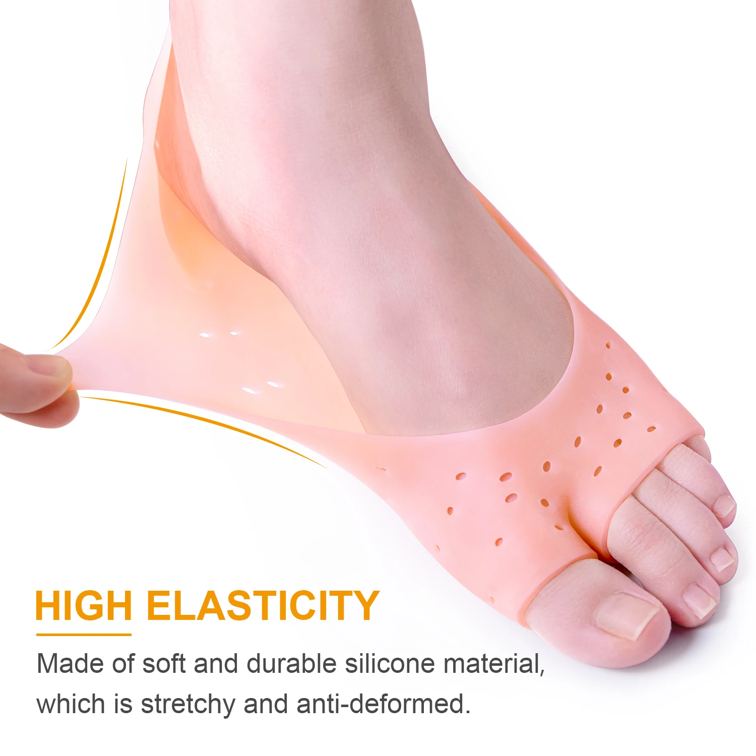 Details about   1 Pair Soft Silicone Foot Care Heel Socks Cracked Skin Protective Foot Heel S5L4 