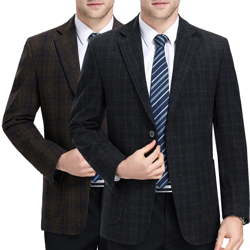 

Spring And Autumn One-Piece Daddy Clothes Men Suit Middle-aged Plus-sized Leisure Suit Men Middle-aged