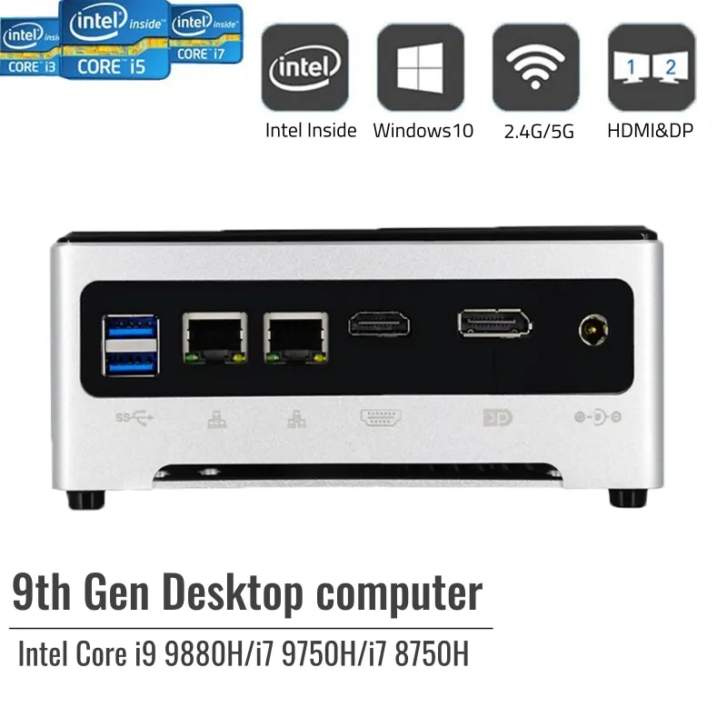 Hot Sale Mini Computer Intel Core i9 9880H i7 1065G7 1035G4Windows10 DDR4 64GB NVME 4K HD Player HTPC Pc Smart Tiny TV Case | Компьютеры и