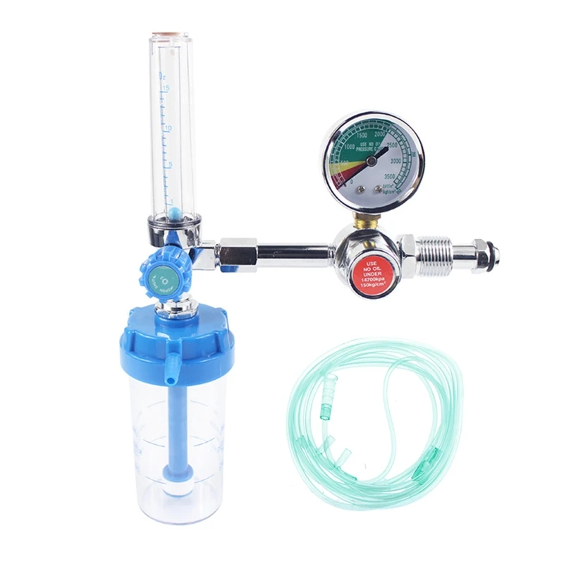 

Oxygen Pressure Regulator O2 Pressure Reducer Gauge Meter Flow Gauge Gas Regulator G5/8 Flow Meter Absorber Buoy Type Inhalator