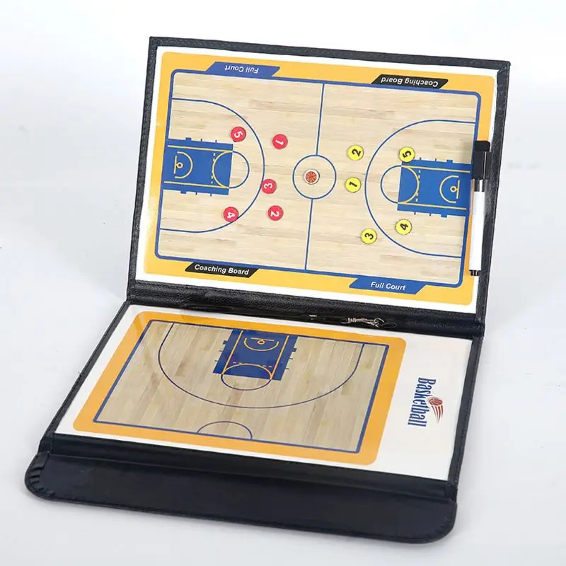 

Basketball Coaches Magnetic Tactic Board Foldable Strategy Clipboard