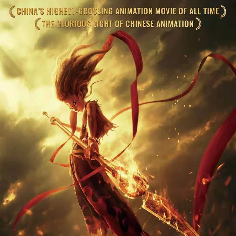 

1pcs Chinese Animation Movie NEZHA Nail Stickers Cartoon Design Water Decal Sliders Wraps Tool Manicure Nail Art Decor Tips