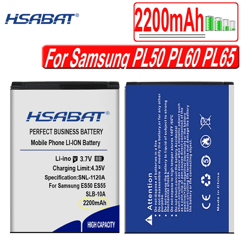 HSABAT 2200mAh SLB-10A Camera Battery for Samsung PL50 PL60 PL65 P800 SL820 WB150F WB250F WB350F WB750 WB800F WB500 | Электроника