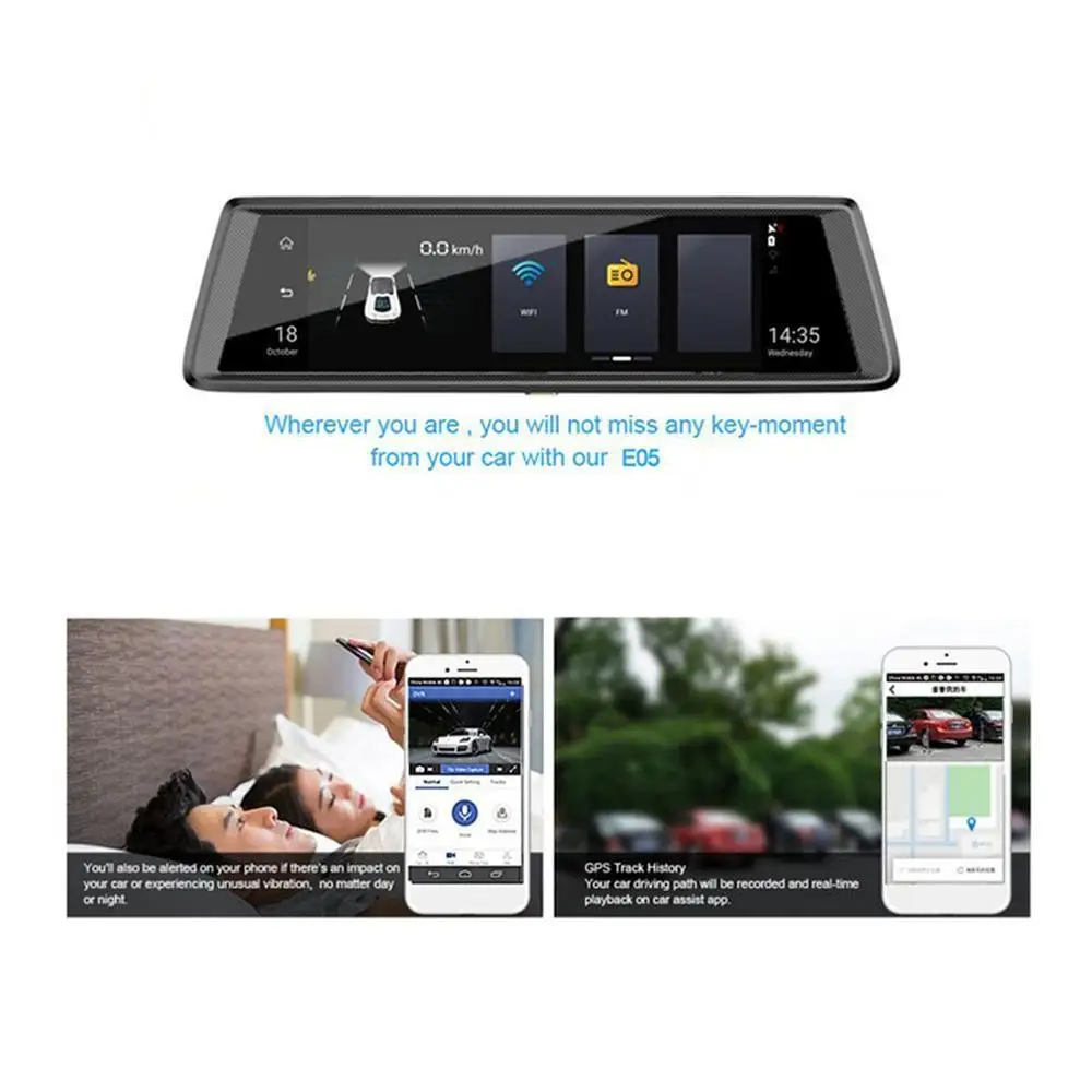 4G Streaming Media Wif 10 Inch Rearview Mirror Recorder Smart Rearview Mirror Dual Recording Android Navigation Electronic Dog