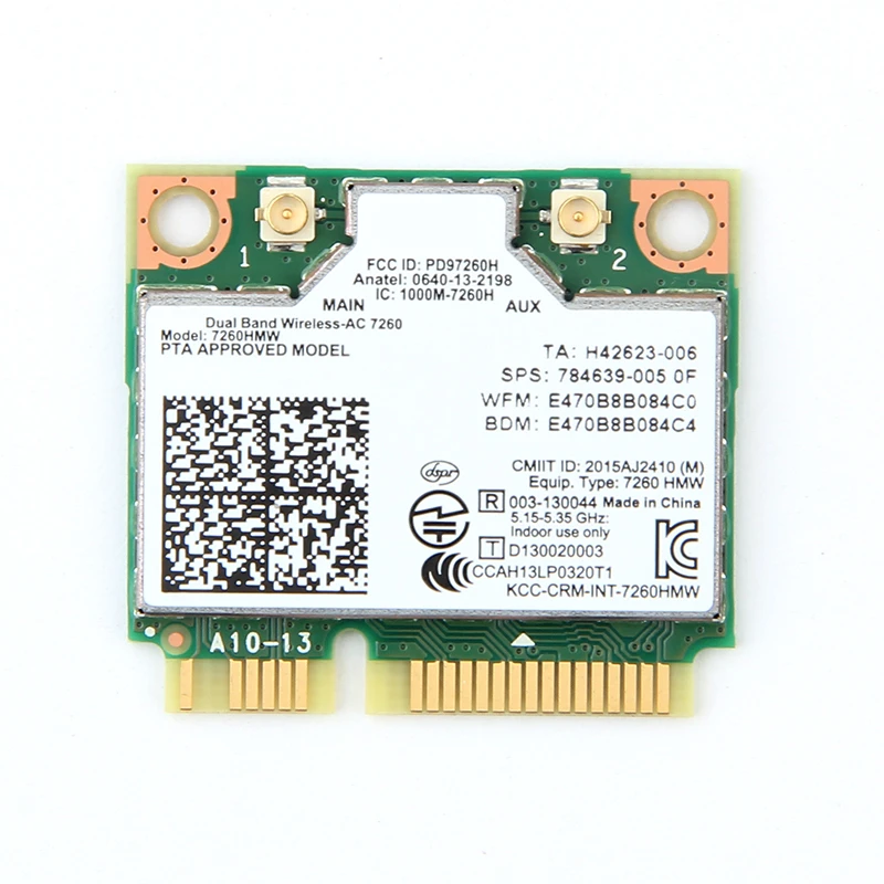 Laptops Industrial PC 2 in 1 Bluetooth Dual-Band WiFi Card Mini Bluetooth WiFi Card for Intel 945/965/ PM45/ GM45/ HM61/ 65 Computers
