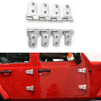 

Door Hinge Cover Trim Exterior Accessories for 2018-2020 Jeep Wrangler JL 4 Doors Silver