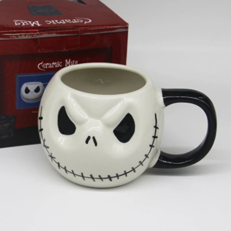 500mL Mug Новинка 1 шт. 500 мл/700 мл Джек Скеллингтон кружка, "кошмар до Рождества" Мультфильм Кофе Кружка для чая молока сосуд в виде черепа для детей - Цвет: 500mL Mug