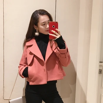 

Mishow woolen coat female short paragraph 2018 autumn new short women woolen coat ulzzang women MX17D9517
