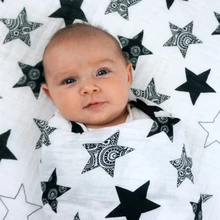 Детские мягкие хлопковые одеяла, пеленка с принтом звезды, пеленка с принтом, спальный мешок 85WA