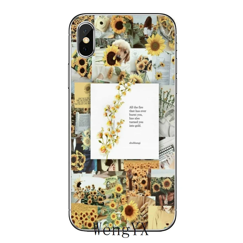 Эстетическое жёлтый Подсолнух для huawei Коврики 20 10 9 P30 P20 P10 P9 pro Lite P Smart плюс прозрачный чехол - Цвет: Sunflower-A-11