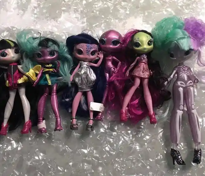 ウナスター人形本体フィギュアコレクション限定人形おもちゃブルーピンクボディロボットキッズ Diy ドレッシングカラフルな髪人形女の子ギフトおもちゃ パーティーの助け Aliexpress