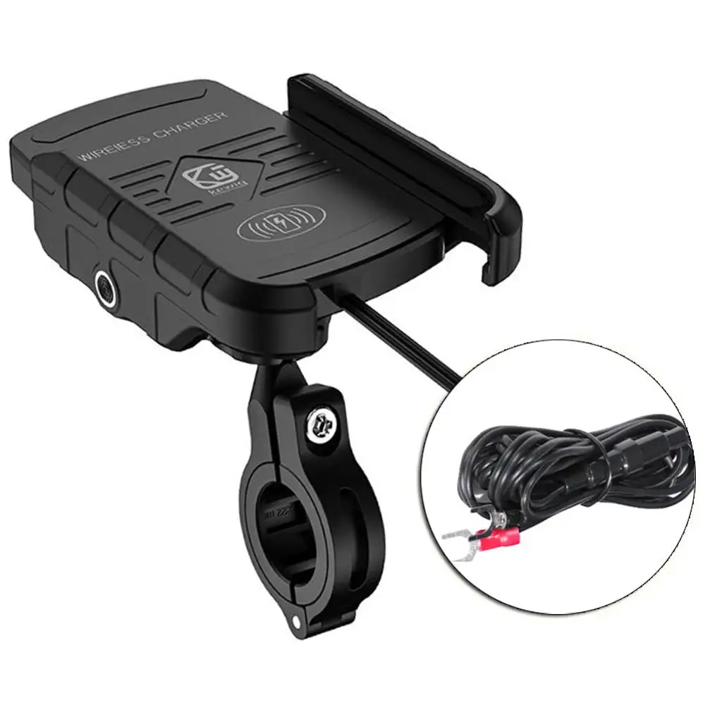 12V Motorcycle Qi Fast Charging Holder Waterproof Wireless Charger Bracket Mount Stand for iPhone Xs MAX XR X
