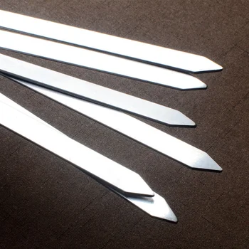 

6pcs Barbecue Skewers Wooden Handle Stainless Steel BBQ Needles Roasting Skewers Grill Forks for Camping