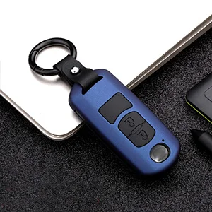 blue 1 комплект ABS автомобильный футляр для дистанционного ключа чехол для MAZDA 2 3 5 6 CX3 CX4 CX5 CX-5 CX7 CX9 AXELA Atenza автомобильный чехол для ключей Стайлинг - Название цвета: blue