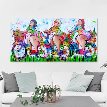 

5d diy diamond painting cross stitch fat lady on bike full drill Diamond Embroidery canvas painting wedding gift drop shipping
