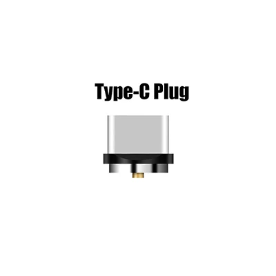 UGI 1M 2M 2.4A 90 ° локоть светодиодный магнитный кабель для быстрой зарядки Micro type C IOS USB кабель для LG для OnePlus - Цвет: Silver Type C Plug