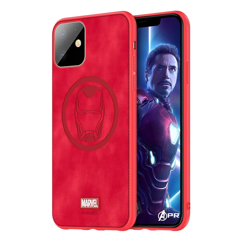 Защитный чехол для телефона Marvel для Apple iphone 11 Pro Max Железный человек Капитан Америка Человек-паук Тор задняя крышка чехол s Funda - Цвет: iron Man