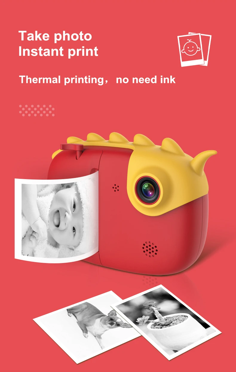 old digital camera Instant Print Camera For Kids Children Camera 1080P HD Camera Instantane With Thermal Photo Paper Toys Camera For Birthday Gifts digital instant camera