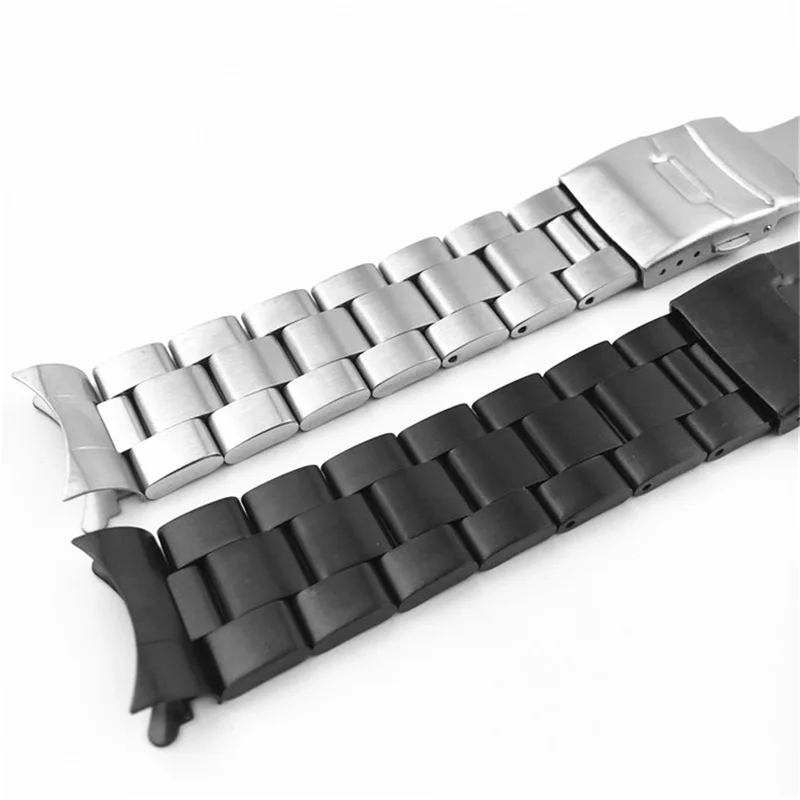 Браслет из нержавеющей стали для наручных часов Seiko SKX007 SKX009 SKX011 сменный изогнутый