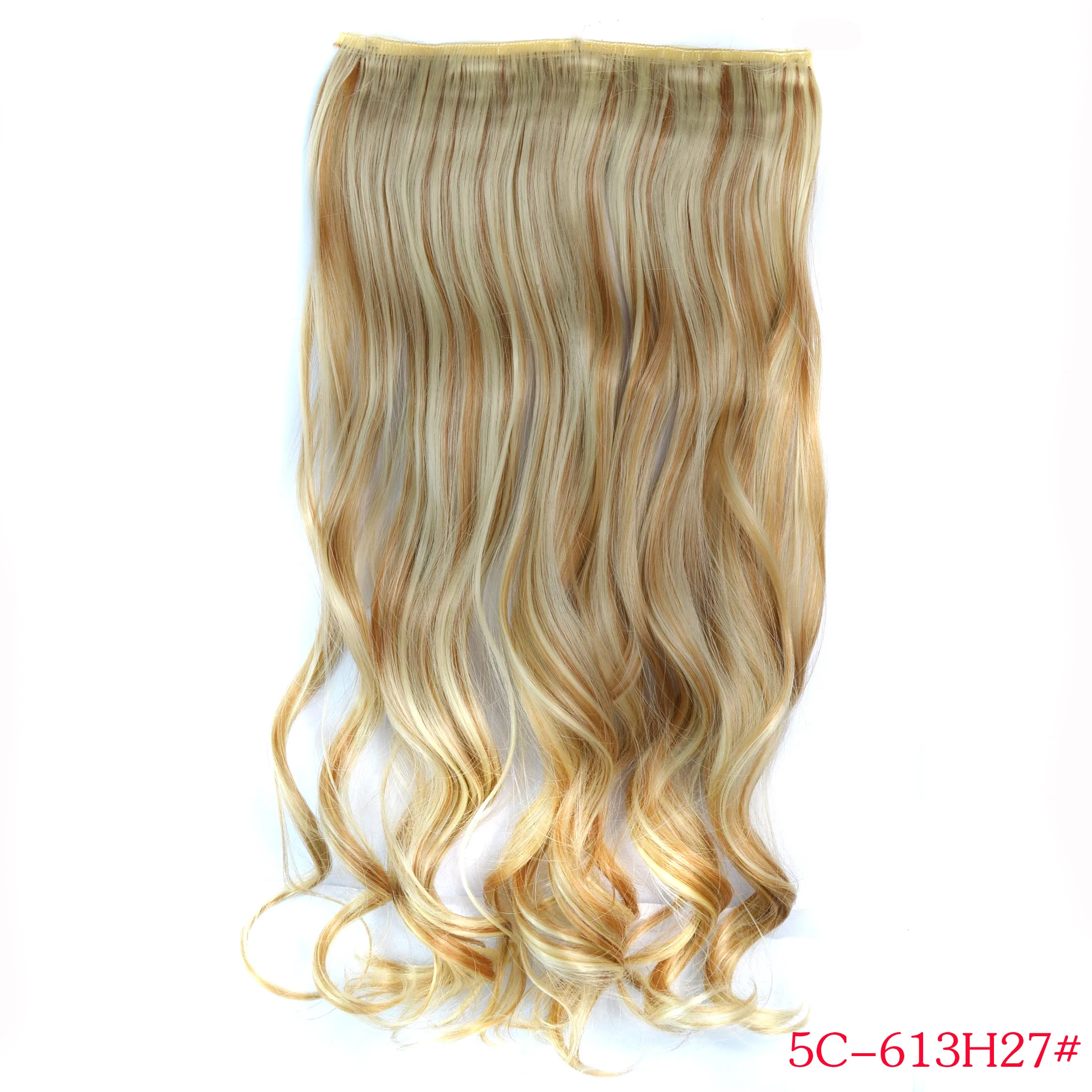 Mengyun Wholesale Long Body Wave Synthetic Hair Extensions1 Piece 5 Clips In Hair Extensions Wavy 120g