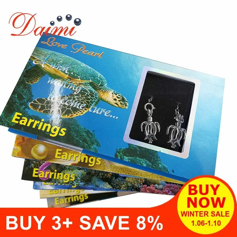 

DMWB010 Oyster Pearl Earrings 6 Patterns Wishbox Musssel Earrings For Women