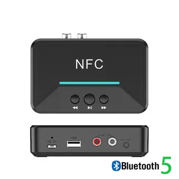 

Bluetooth 5.0 Receiver Smart NFC A2DP RCA AUX 3.5MM Jack Wireless Adapter Suppotr USB Play For CAR Home Speaker Headphone