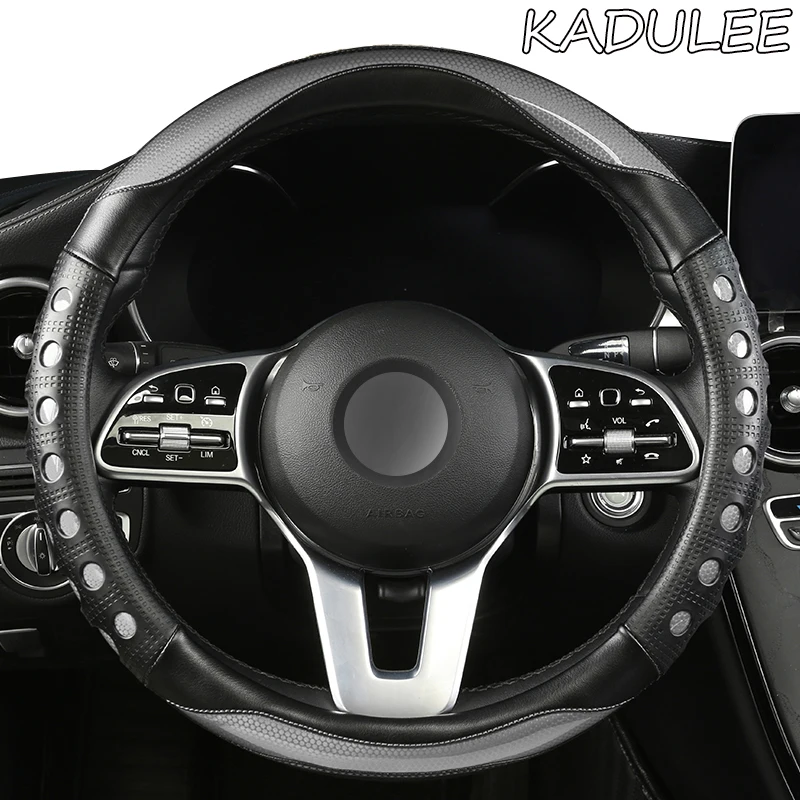 KADULEE Microfiber Leather Car Steering Wheel Cover For Opel Astra J G