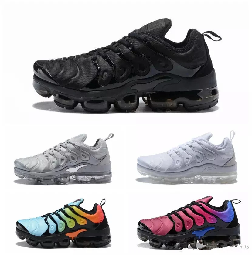 Новинка 2020 мужская обувь унисекс Vapormax Plus Tn оливковая в металлическом белом