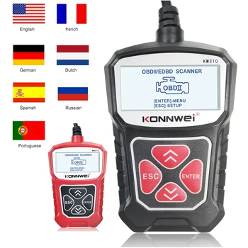 

KONNWEI KW310 OBD2 Scanner for Auto OBD 2 Car Scanner Diagnostic Tool Automotive Scanner Car Tools Russian Language PK Elm327