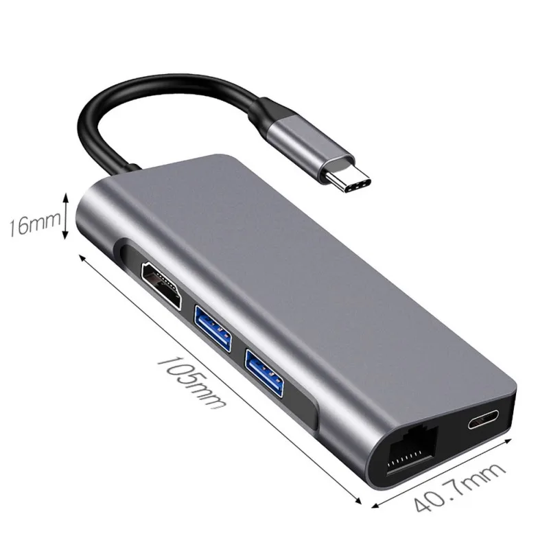Супер 7 в 1 Многофункциональный usb-хаб высокого качества профессиональный 7 в 1 Тип C к HDMI концентратор DP конвертер Интерфейс адаптер