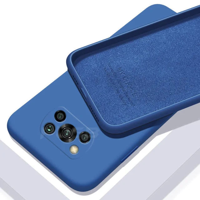 Original Soft Liquid Silicone Phone Case for Xiaomi POCO X3 NFC M3 F2 Pro Camera Protection Cloth Lining Shockproof Back Cover 1