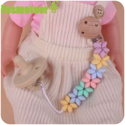 Fosmeteor 1pcs Baby Petal Pacifier Chain BPA Free Handmade Silicone Bead Safe Teething Chain Infant Pacifier Clip Holder Toys
