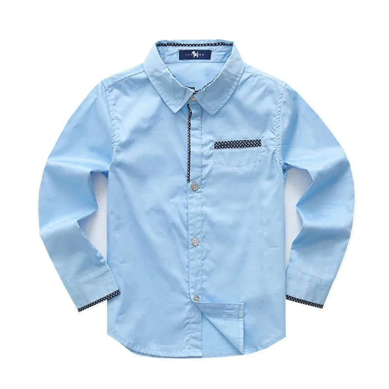 Light blue Спортивный костюм клечатая рубашка блузки для подростков школьная одежда рубашки подростковые рубашки подростковые одежда для детей до года рубашка белая детская - Цвет: Light blue