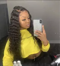 Suelta la onda profunda mechones con cierre 8-28 pulgadas Frontal con mechones brasileño 100% Remy cabello humano 3/4 mechones con cierre