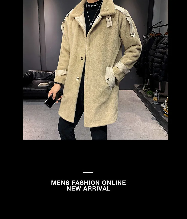 Leren Heren Jas Thick Leather Jacket Blouson Cuir Moto Homme Men Faux Leather Jacket Men Long Trench Jacket Streetwear Punk Coat
