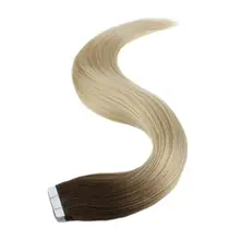 Полностью блестящие волосы для наращивания на ленте, человеческие волосы для наращивания на ленте, 50 г, 20 шт., машинка для наращивания, remy