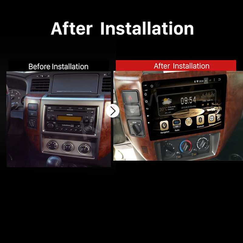 Perfect Kirinavi Android 9.0 4+64GB 8 core 9" autoradio car multimedia for Nissan Patrol Safari / Supper Safari dvd automotivo head unit 5