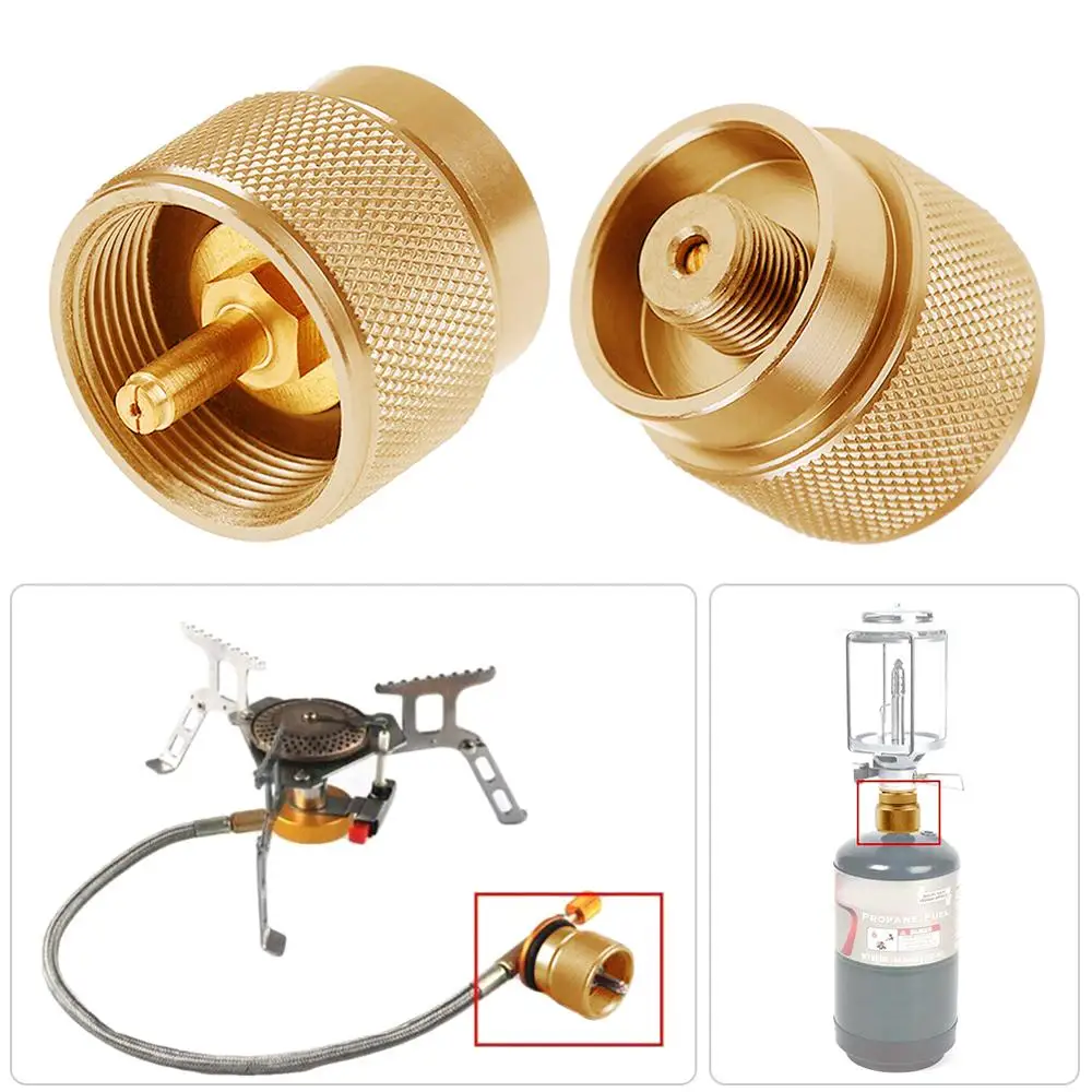 Propane Fuel Tank Adapter Lindal Valve Output Camping Stove Tank Convert MAPP Gas Tank Adapter 1 LB Cylinder Input|Outdoor Stoves| - AliExpress