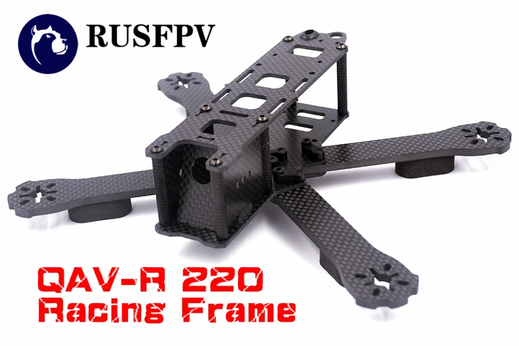 QAV-R 220 мм 4 рукоятка DIY Мини чистое углеродное волокно FPV Гоночная рама для