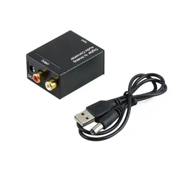 

Digital Optical SPDIF Toslink Coaxial Signal To Analog Converter Stereo Audio DAC Jack 2*RCA Amplifier Decoder Adapter