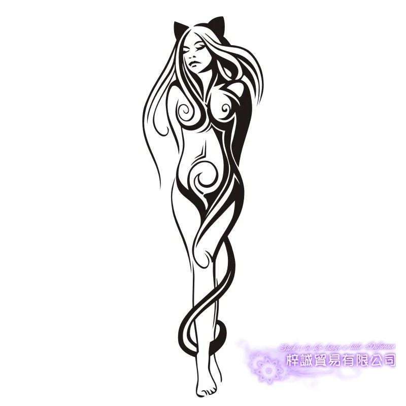 DCTAL Sexy Girl Decal Beauty Body Naked Sticker Wall Bathroom Woman Girl Wall KTV Pub Bar Shop Sticker
