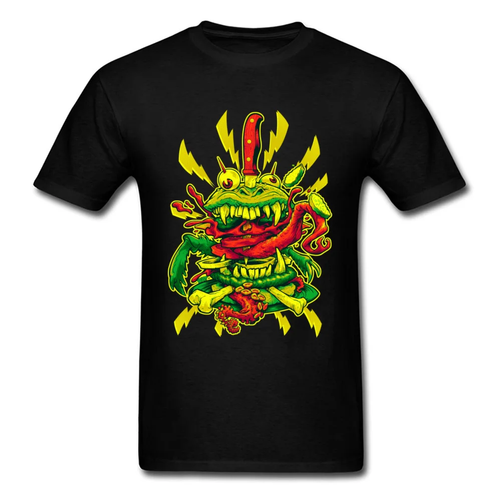 O Neck BEASTBURGER_8926 Pure Cotton Men T-Shirt Casual Short Sleeve Tees Cute Casual Tee-Shirt Top Quality BEASTBURGER_8926 black