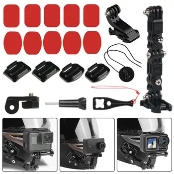 

10PCS/Set Motorcycle Helmet Bracket Motorcycle Outdoor Sports Camera Helmet Bracket Tachograph Fixing Bracket For GoPro HD Hero